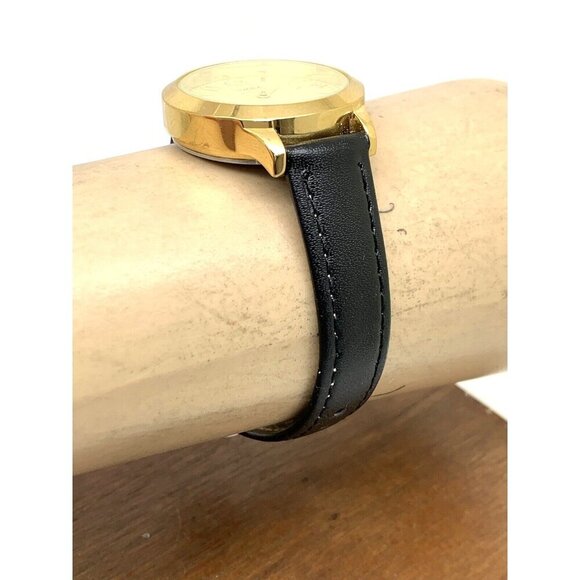 Timex Women's Watch TW2V36000 Quartz Gold Black Leather Band 32mm - Picture 11 of 13